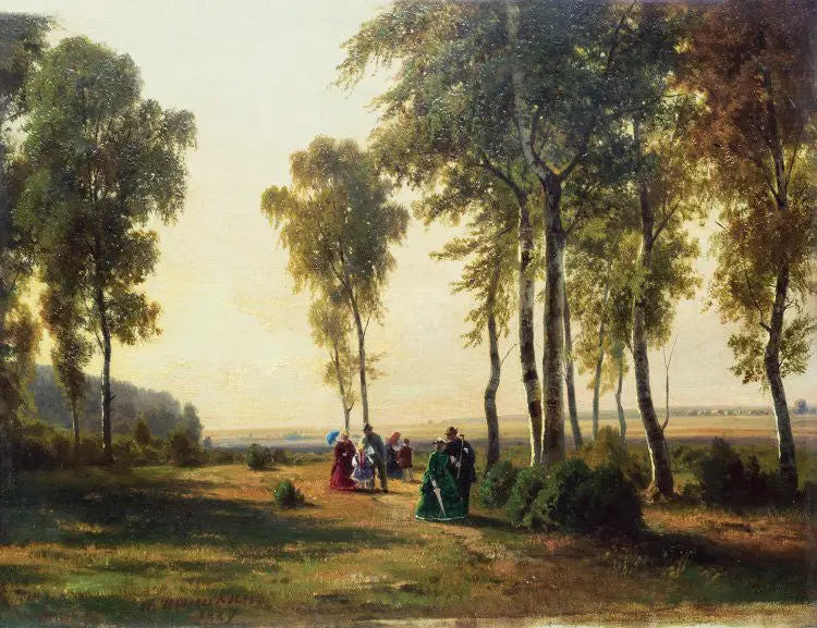 Landschaft mit Spaziergang - Ivan Chichkine