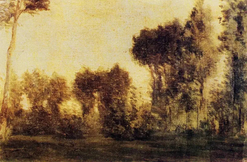 Landschaft mit Baumvorhang - Paul Gauguin