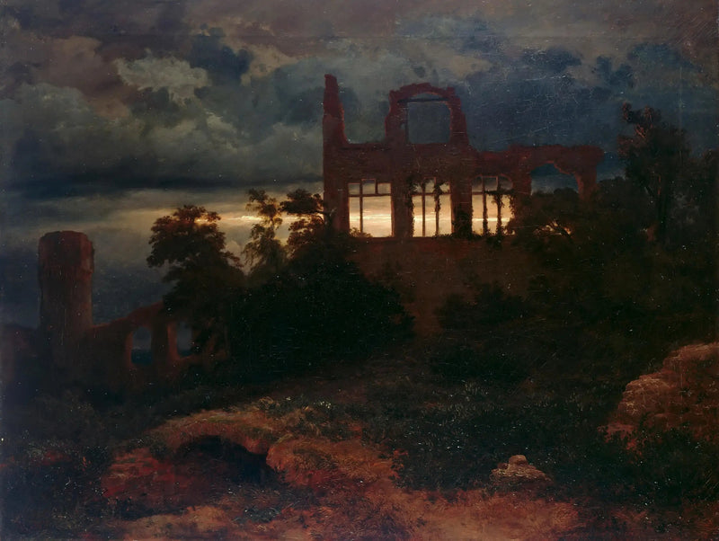 Landschaft mit Burgruinen - Arnold Böcklin
