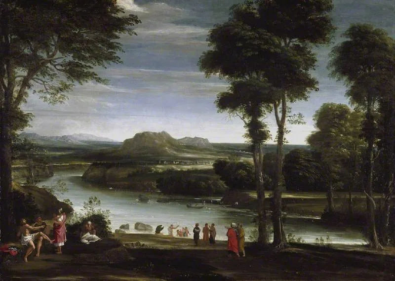Landschaft mit Johannes dem Täufer - Domenichino