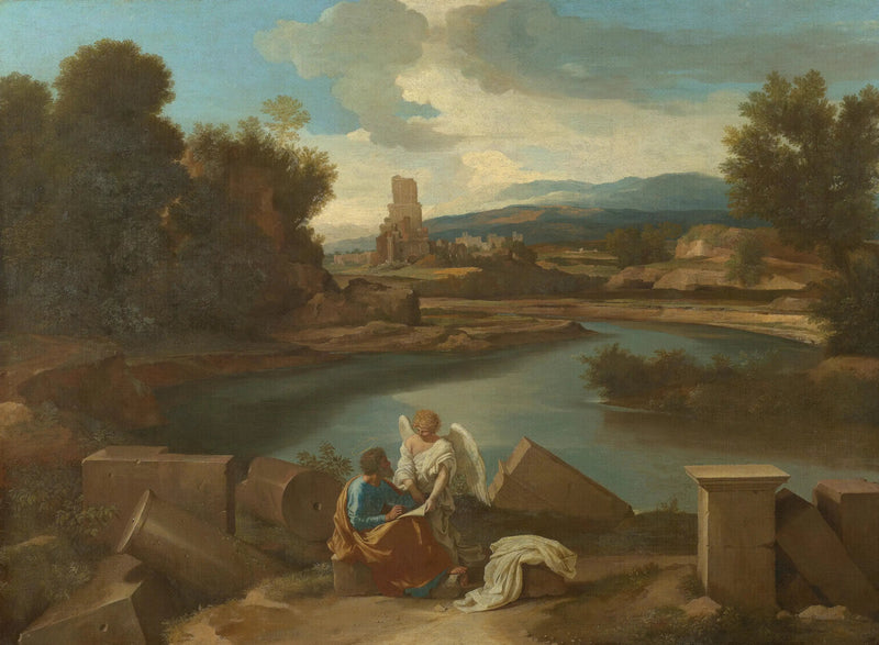 Landschaft mit dem heiligen Matthäus - Nicolas Poussin