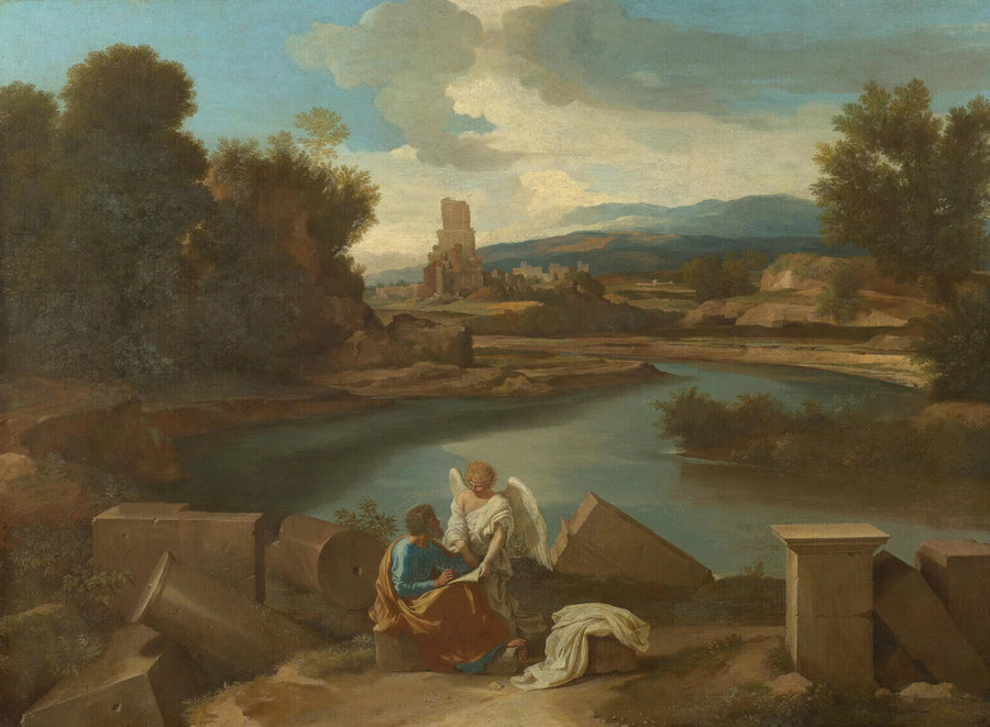 Landschaft mit dem heiligen Matthäus - Nicolas Poussin