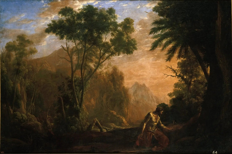 Landschaft mit Heiligen Onuphrius - Claude Lorrain