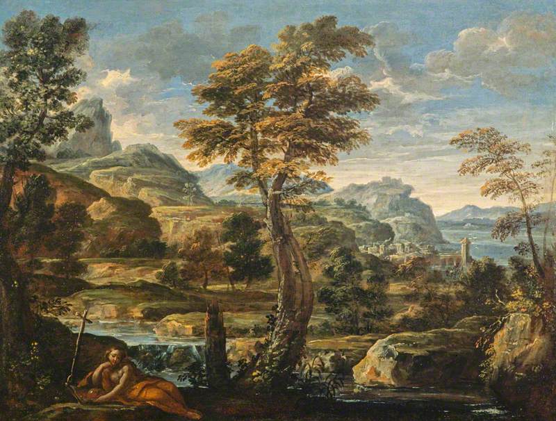 Landschaft mit der heiligen Maria Magdalena - Pietro da Cortona