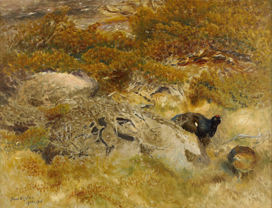 Landschaft mit Auerhahn - Bruno Liljefors