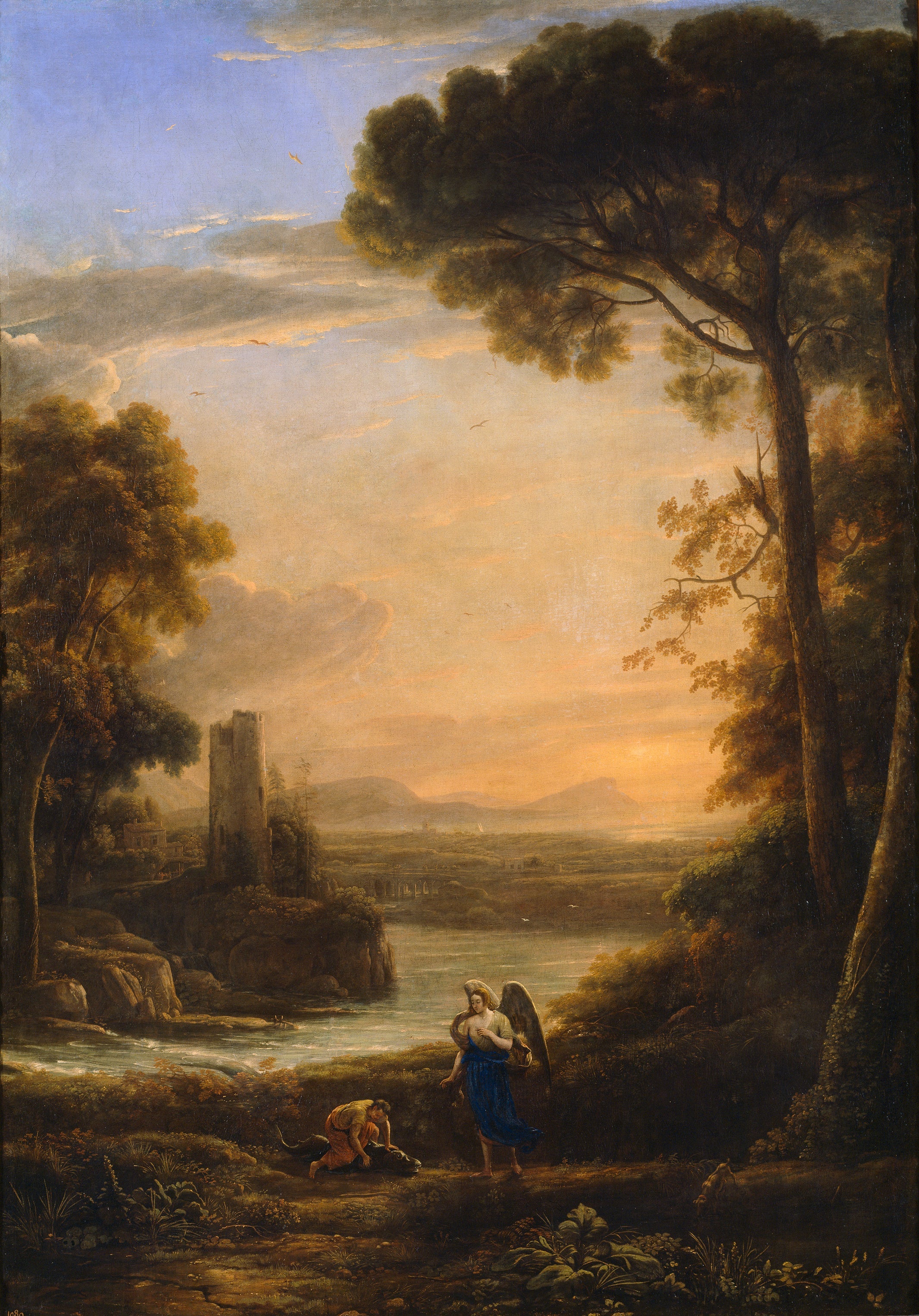 Landschaft mit Tobias und Raphael - Claude Lorrain