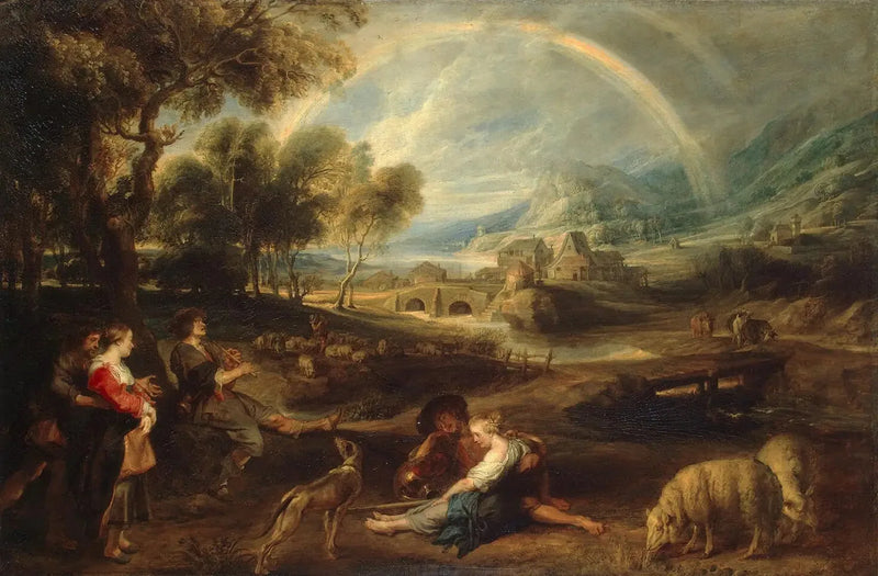 Landschaft mit einem Regenbogen - Peter Paul Rubens