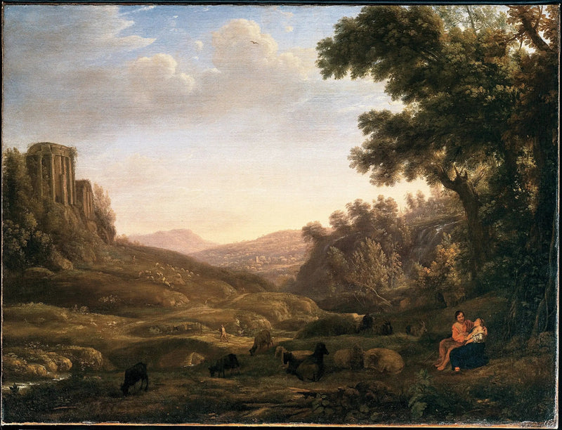 Landschaft mit einem Hirten und einer Hirtin - Claude Lorrain