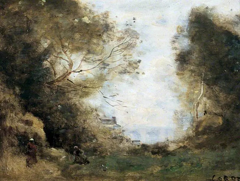 Landschaft mit einem Wald - Jean-Baptiste Camille Corot