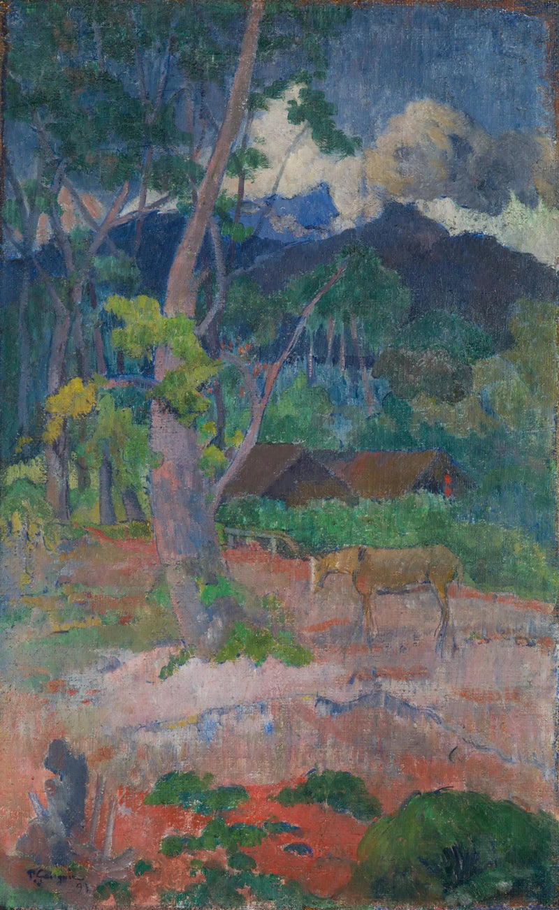 Landschaft mit einem Pferd - Paul Gauguin