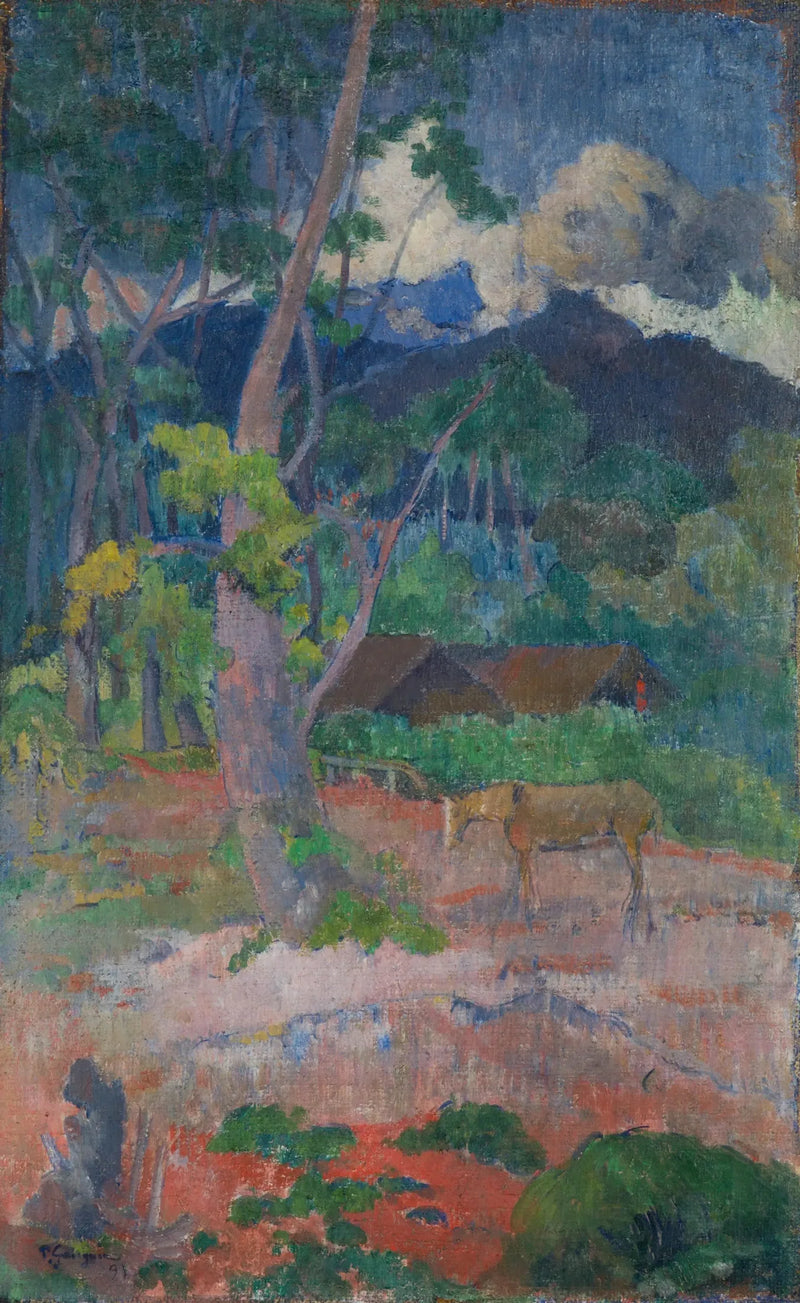Landschaft mit einem Pferd - Paul Gauguin