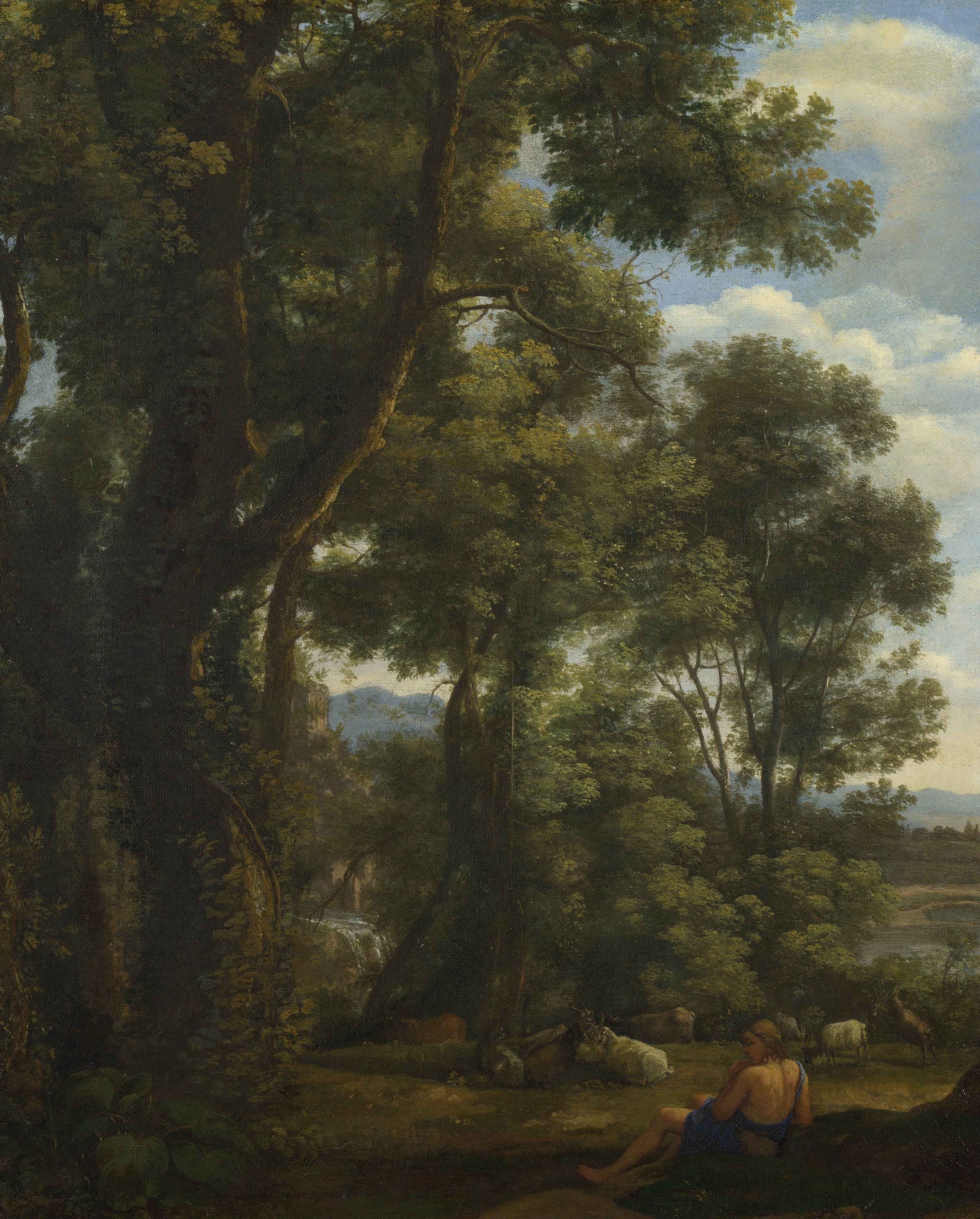 Paysage avec un chevrier et des chèvres - Claude Lorrain - Alpha Reproduction