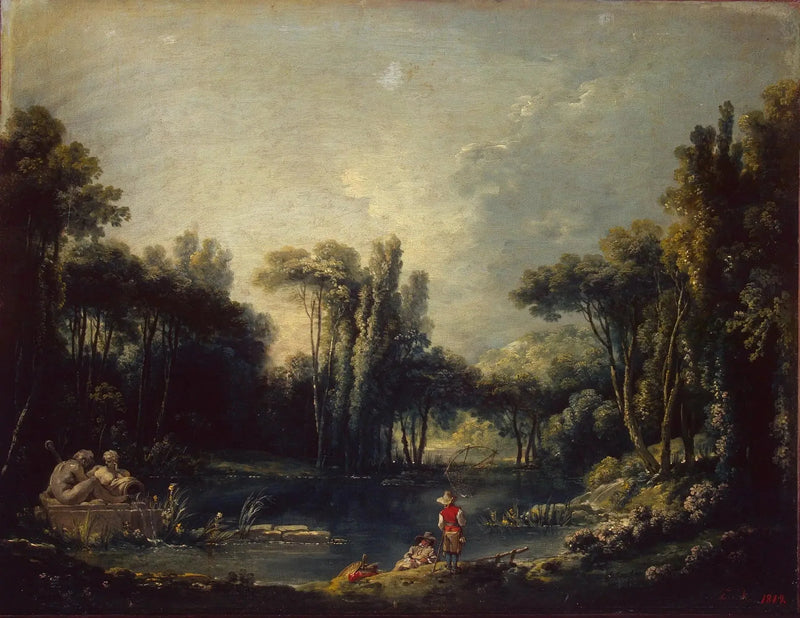 Landschaft mit einem Teich - François Boucher