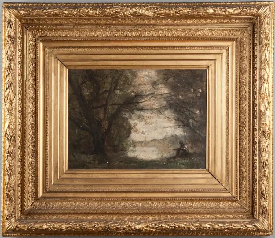 Landschaft mit einem Jungen beim Zeichnen - Jean-Baptiste Camille Corot