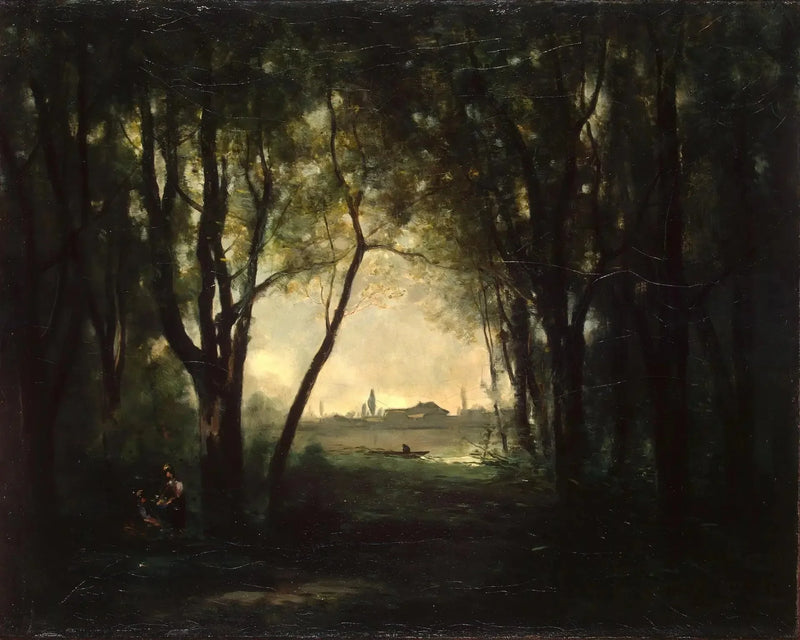Landschaft mit einem See - Jean-Baptiste Camille Corot