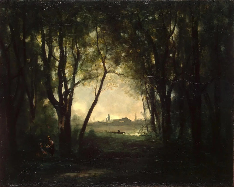 Landschaft mit einem See - Jean-Baptiste Camille Corot