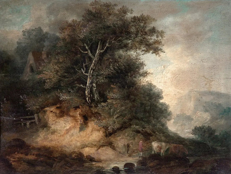 Landschaft mit einem Bauern, der Vieh führt - Thomas Gainsborough