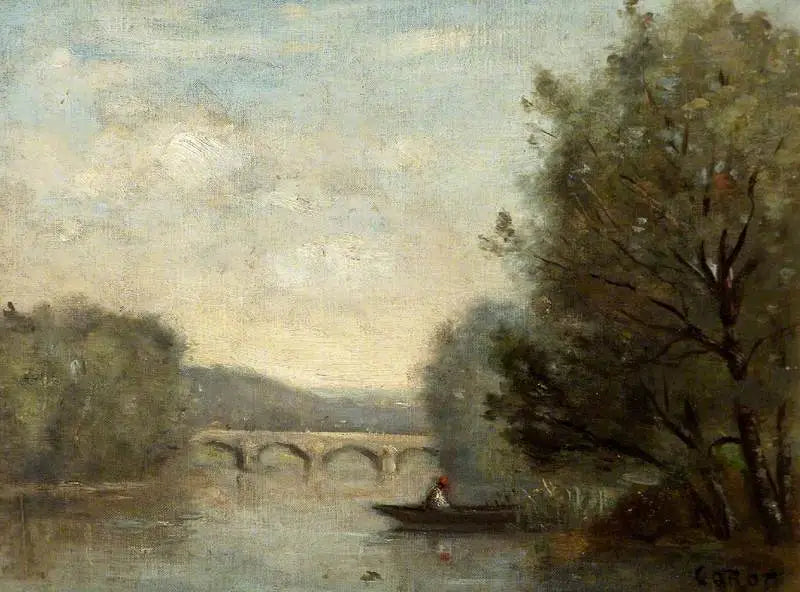 Landschaft mit einer Brücke - Jean-Baptiste Camille Corot