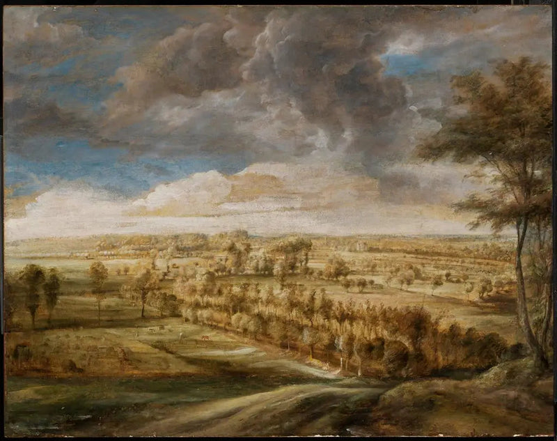Landschaft mit einer Baumallee - Peter Paul Rubens