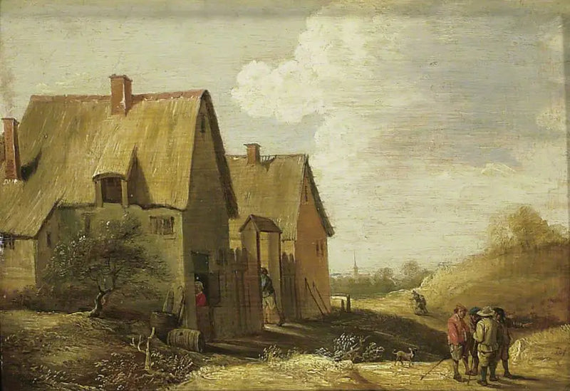 Landschaft mit einem Bauernhof und Figuren - David Teniers der Jüngere