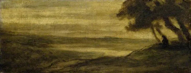 Landschaft mit einer Figur - Honoré Daumier