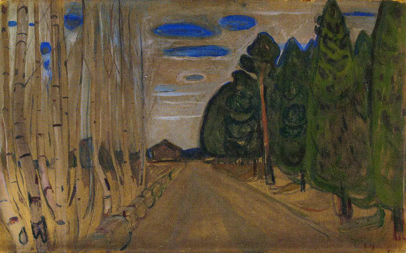 Landschaft mit einer Straße - Edvard Munch