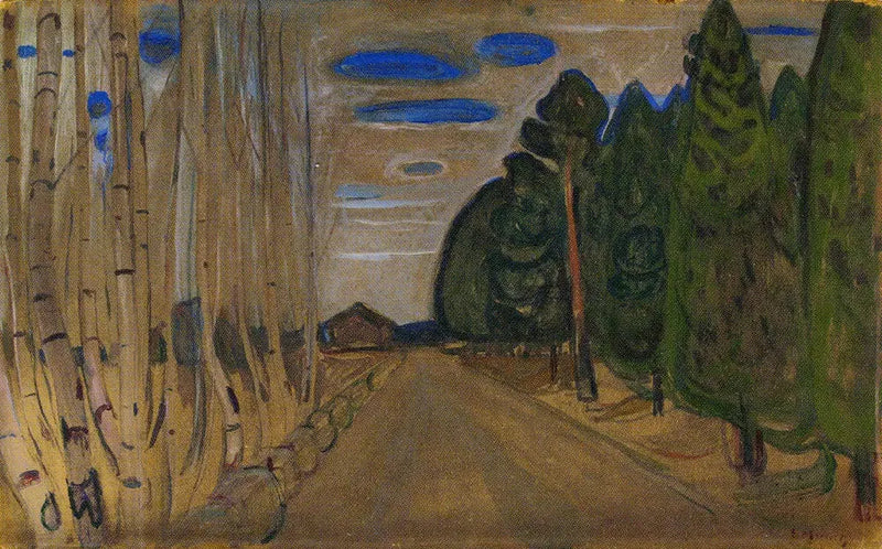 Landschaft mit einer Straße - Edvard Munch