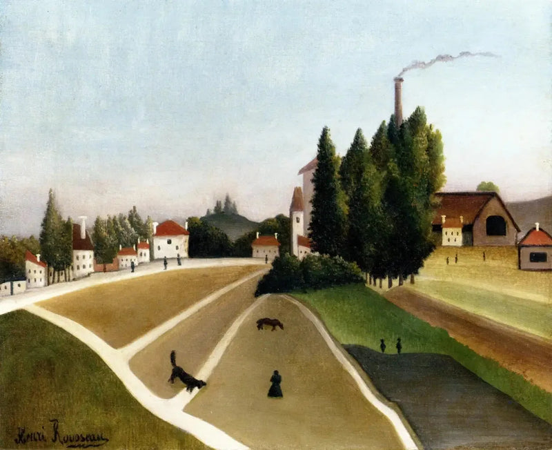 Landschaft mit Fabrik - Henri Rousseau