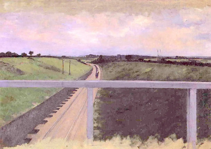 Landschaft mit Eisenbahngleisen - Gustave Caillebotte
