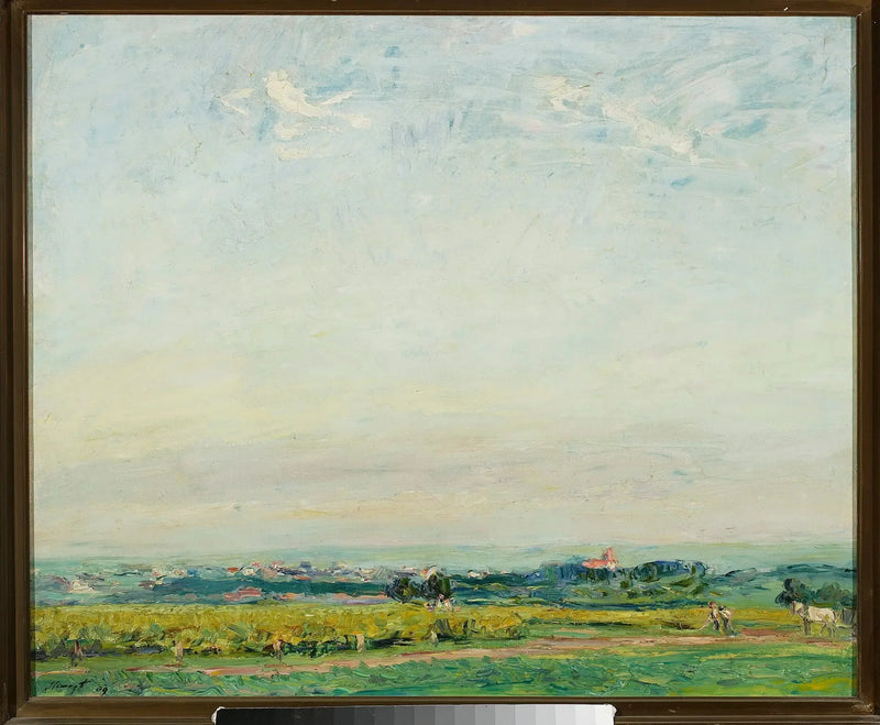 Landschaft mit Blick auf Landau - Max Slevogt