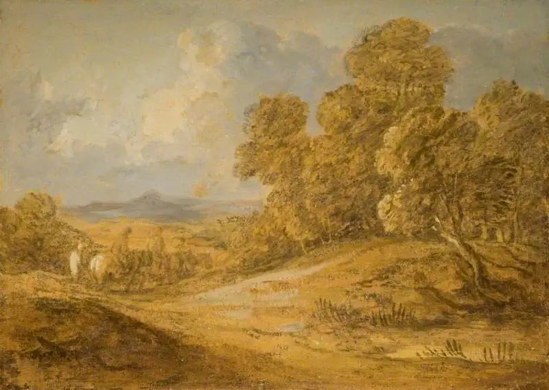 Bewaldete Landschaft mit Figuren zu Pferd - Thomas Gainsborough