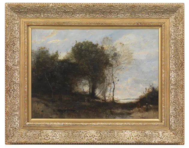 Bewaldete Landschaft mit Figuren - Jean-Baptiste Camille Corot