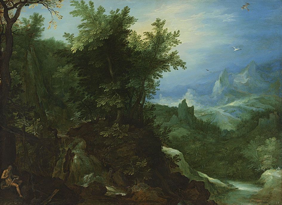 Paysage boisé avec saint Jérôme - Jan Brueghel l'Ancien image 1 copie peinte à la main à l’huile