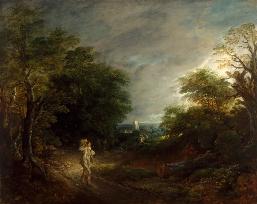 Waldlandschaft mit einem Holzfäller - Thomas Gainsborough