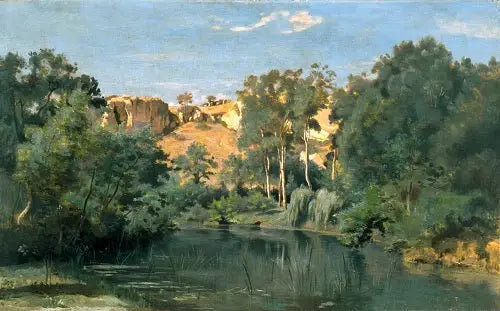 Waldlandschaft mit einem Teich - Jean-Baptiste Camille Corot