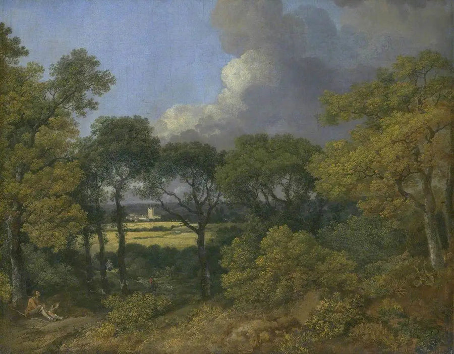 Bewaldete Landschaft mit einem Bauern zur Ruhe - Thomas Gainsborough