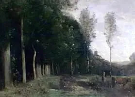 Landschaft mit Blick auf ein Dorf - Jean-Baptiste Camille Corot