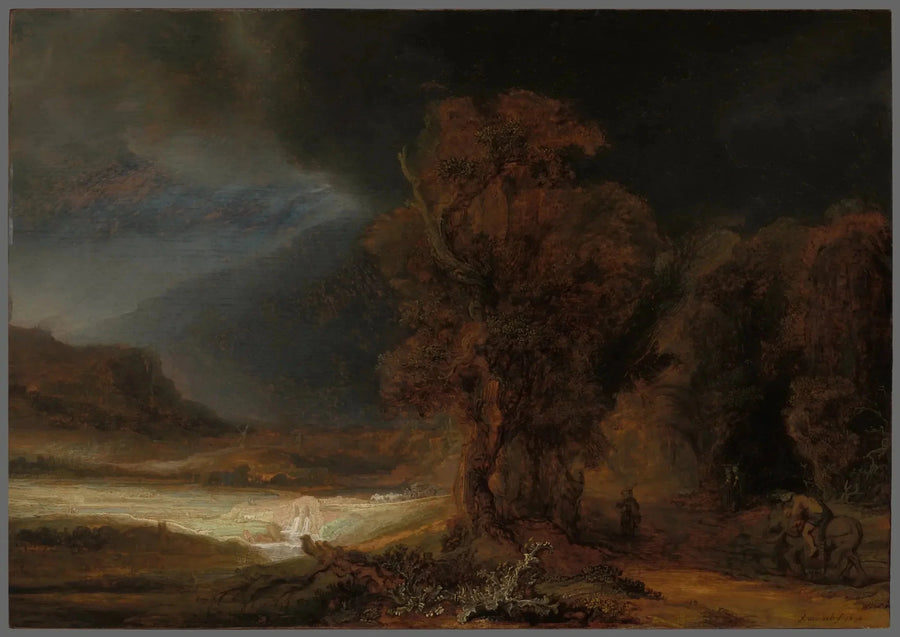 Landschaft mit dem barmherzigen Samariter - Rembrandt