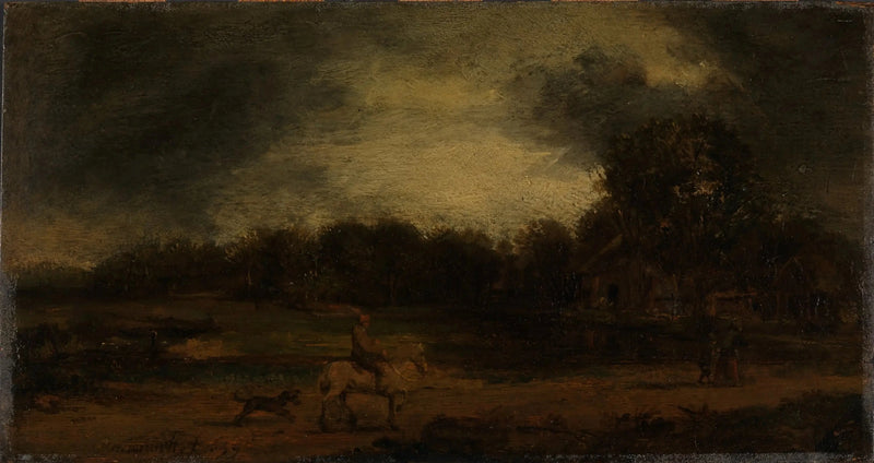 Landschaft mit einem Reiter - Rembrandt