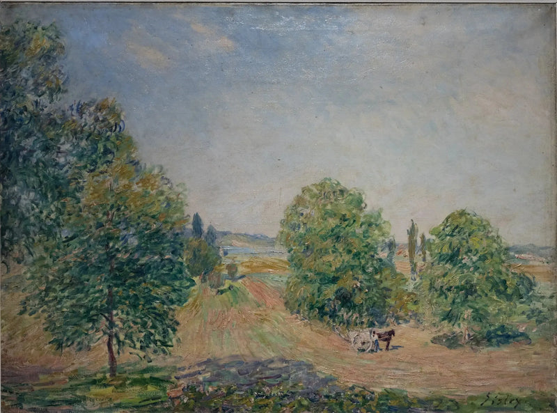 Landschaft, Felder, Ebene von Veneux-Nadon - Alfred Sisley