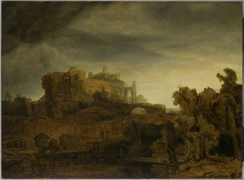 Landschaft mit Schloss - Rembrandt