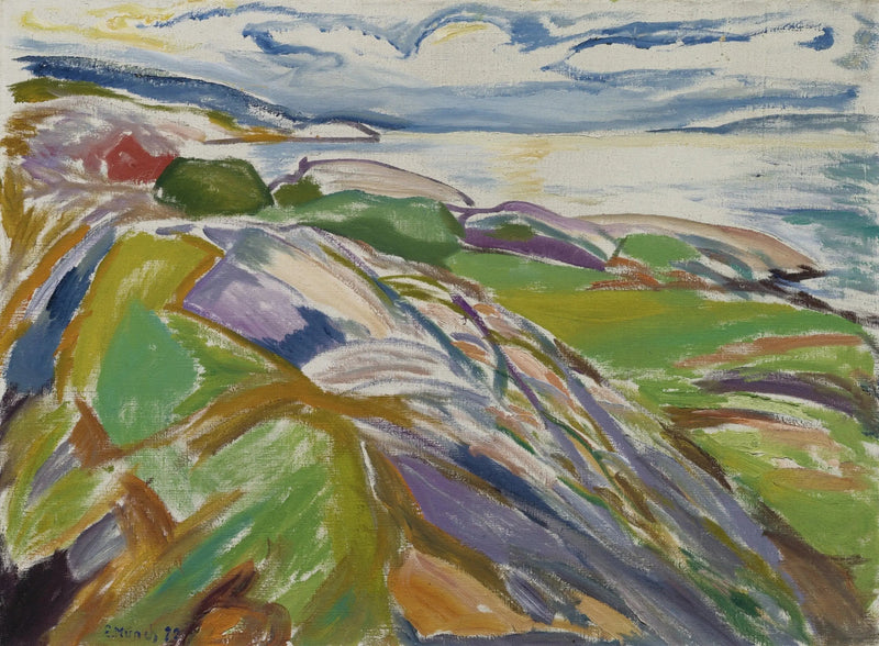Küstenlandschaft von Hvitsten - Edvard Munch