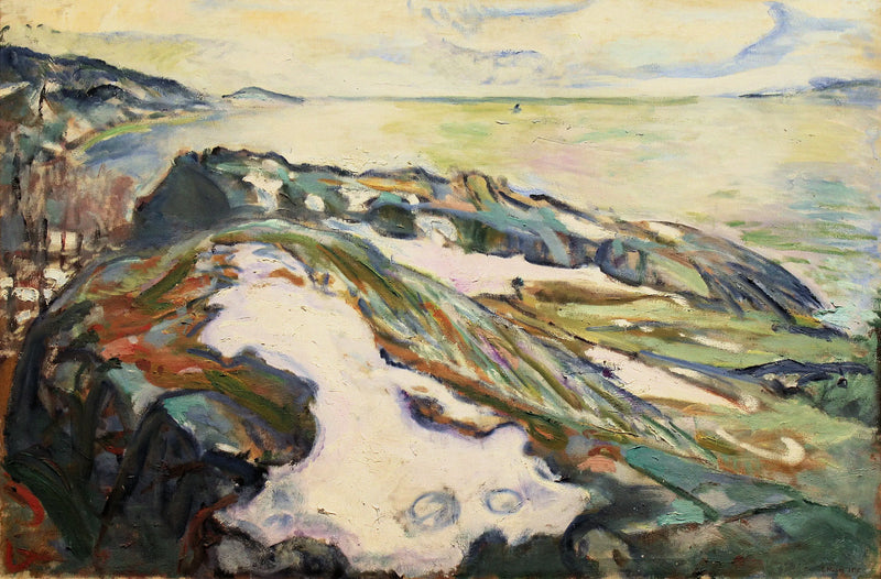Küstenlandschaft von Hvitsten - Edvard Munch