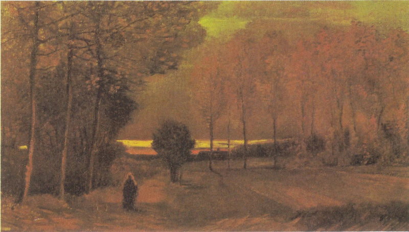 Herbstlandschaft in der Dämmerung - Vincent van Gogh
