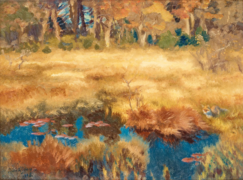 Herbstlandschaft mit Fuchs - Bruno Liljefors