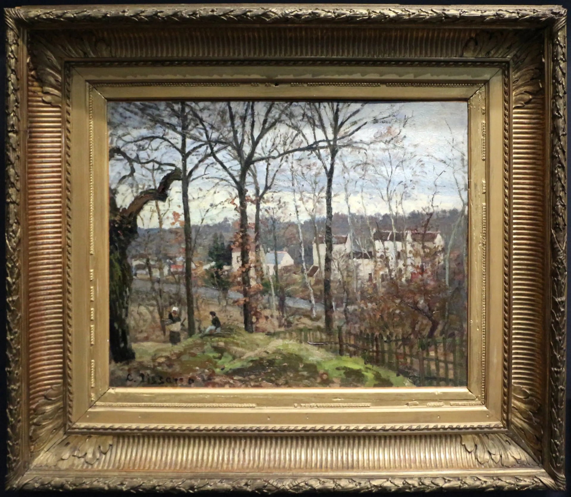 Paysage d'hiver à Louveciennes - Camille Pissarro image 1 copie peinte à la main à l’huile