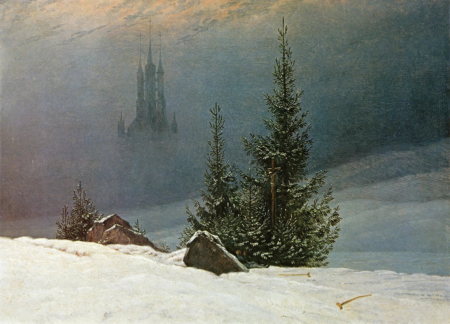 Winterlandschaft mit Kirche - Caspar David Friedrich