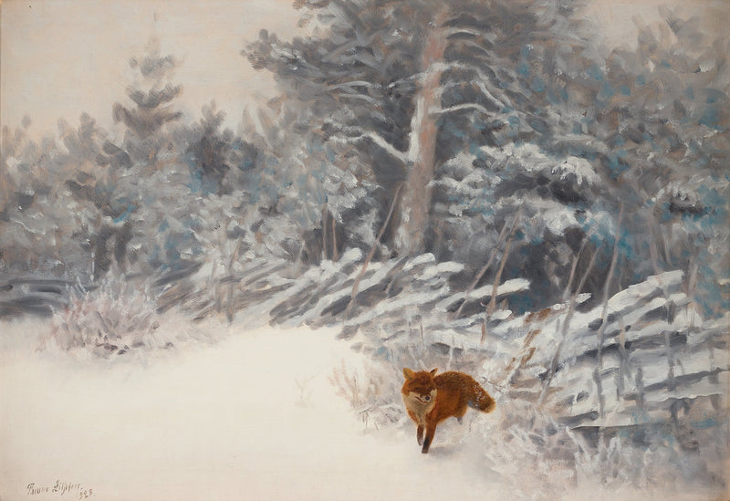 Winterlandschaft mit Fuchs - Bruno Liljefors