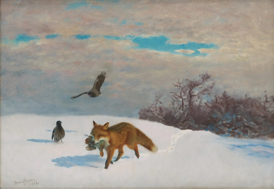 Winterlandschaft mit Fuchs und Beute - Bruno Liljefors