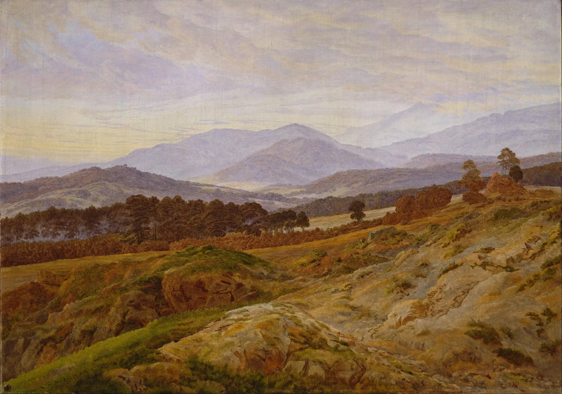 Landschaft im Riesengebirge - Caspar David Friedrich